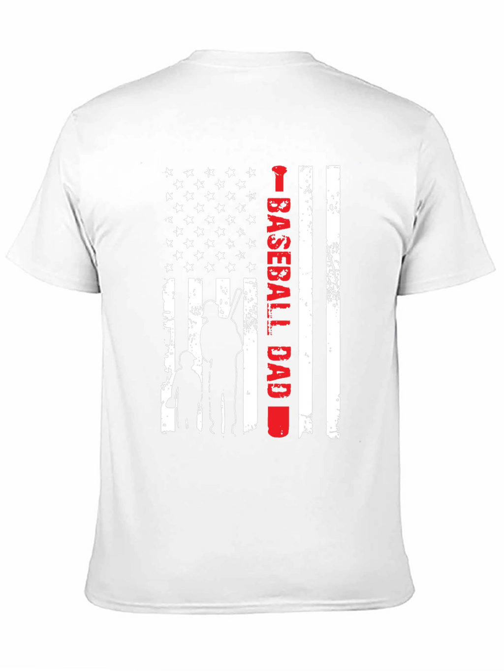 Baseball Dad American Flag Graphic Tee
