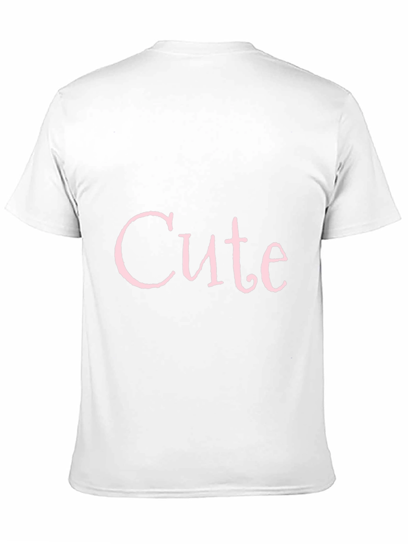 Cute Pink Print Black T-Shirt