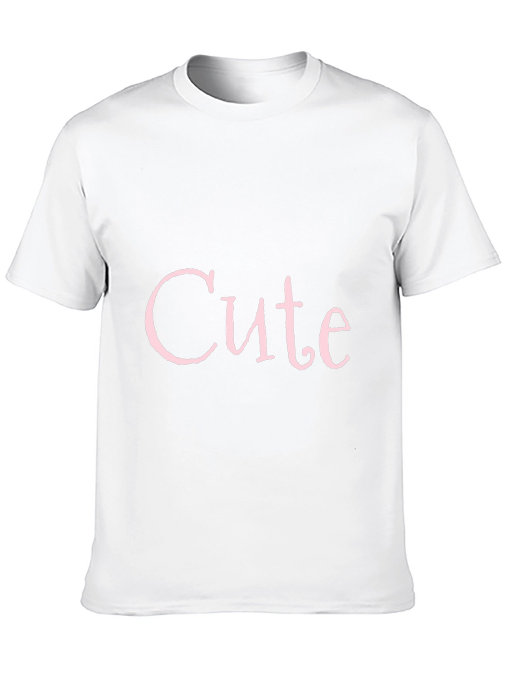 Cute Pink Print Black T-Shirt