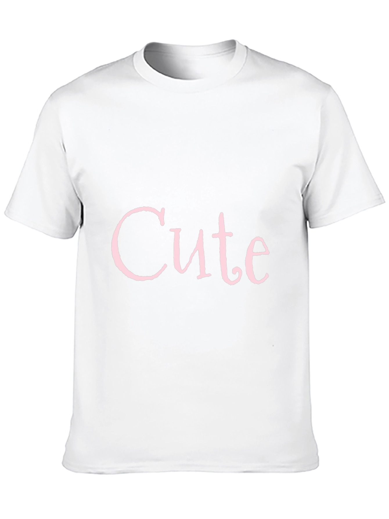Cute Pink Print Black T-Shirt