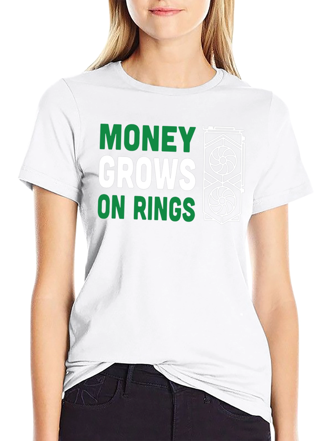 Money Grows on Rigs Black Graphic Tee - Gamer Style