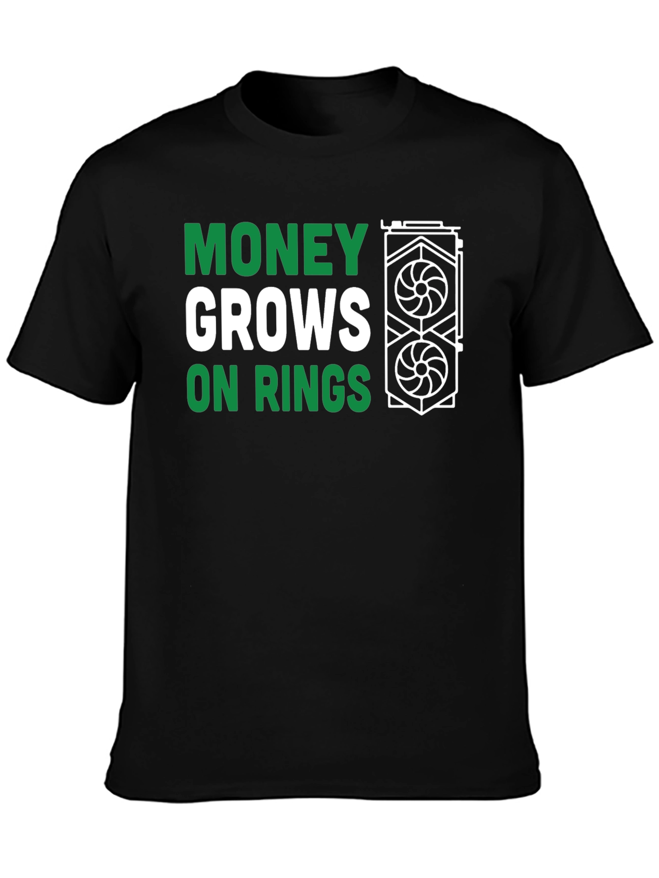 Money Grows on Rigs Black Graphic Tee - Gamer Style