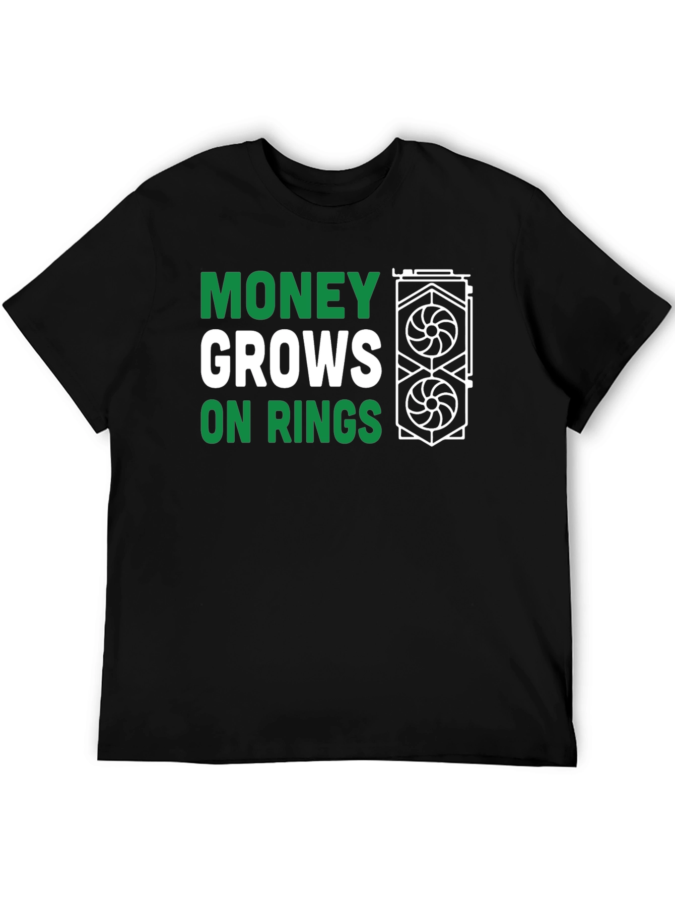 Money Grows on Rigs Black Graphic Tee - Gamer Style