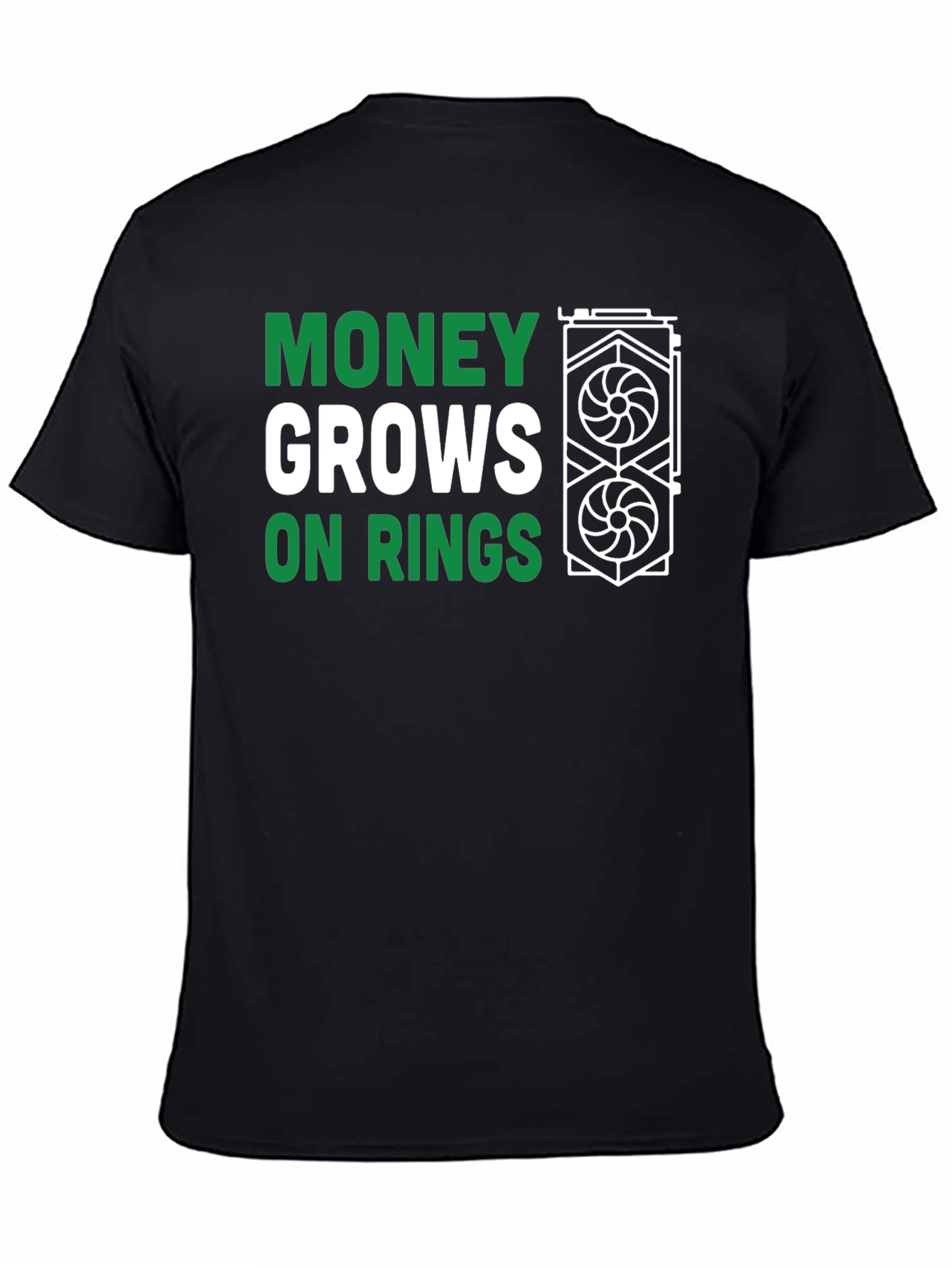Money Grows on Rigs Black Graphic Tee - Gamer Style