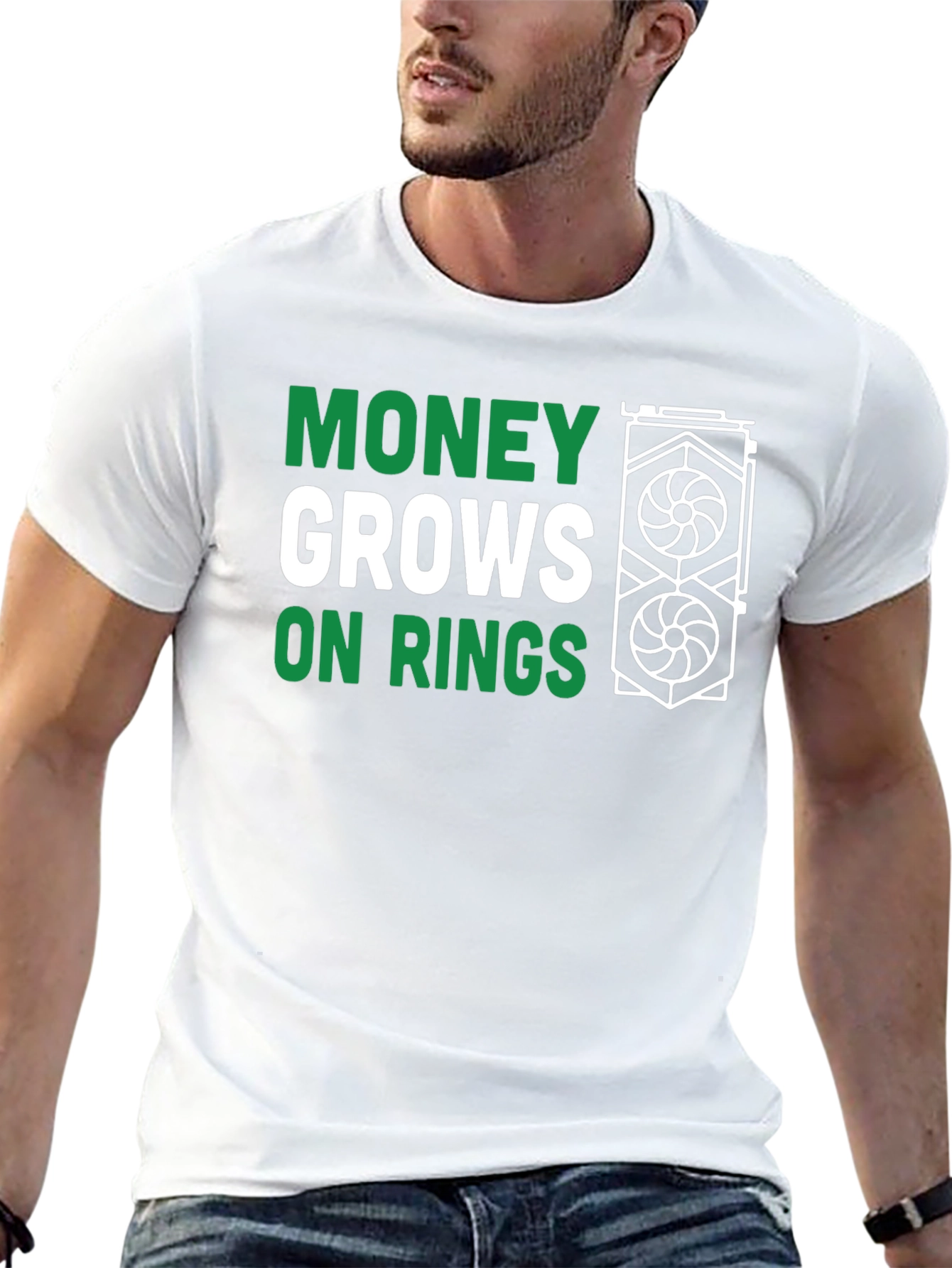 Money Grows on Rigs Black Graphic Tee - Gamer Style
