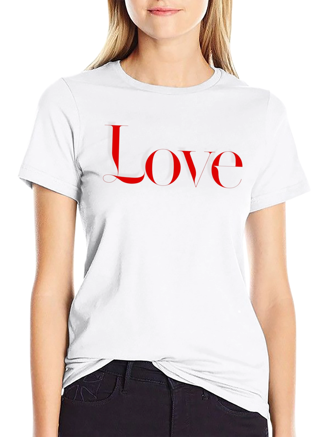Love Graphic Tee - Stylish Black Cotton T-Shirt