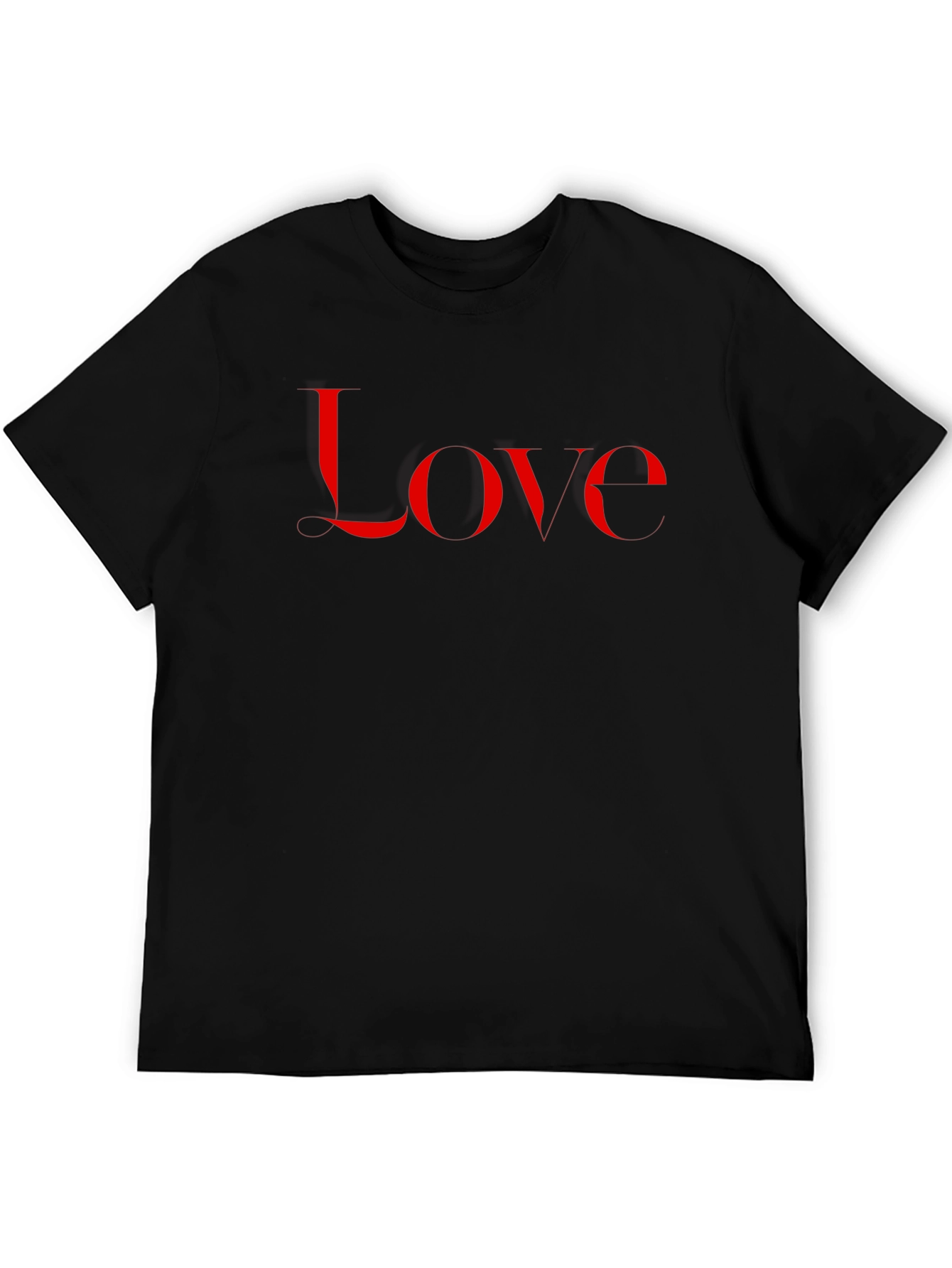 Love Graphic Tee - Stylish Black Cotton T-Shirt