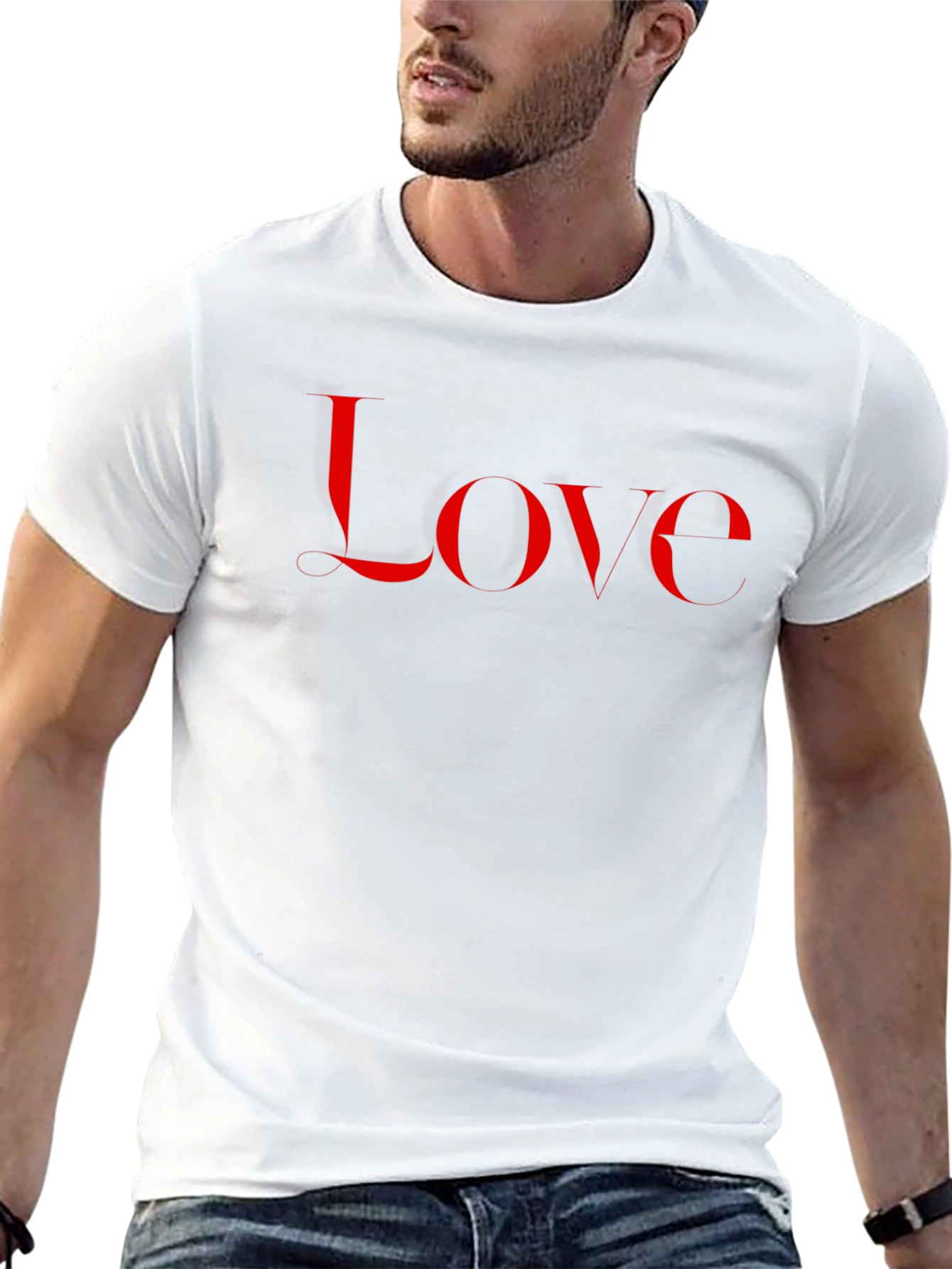 Love Graphic Tee - Stylish Black Cotton T-Shirt