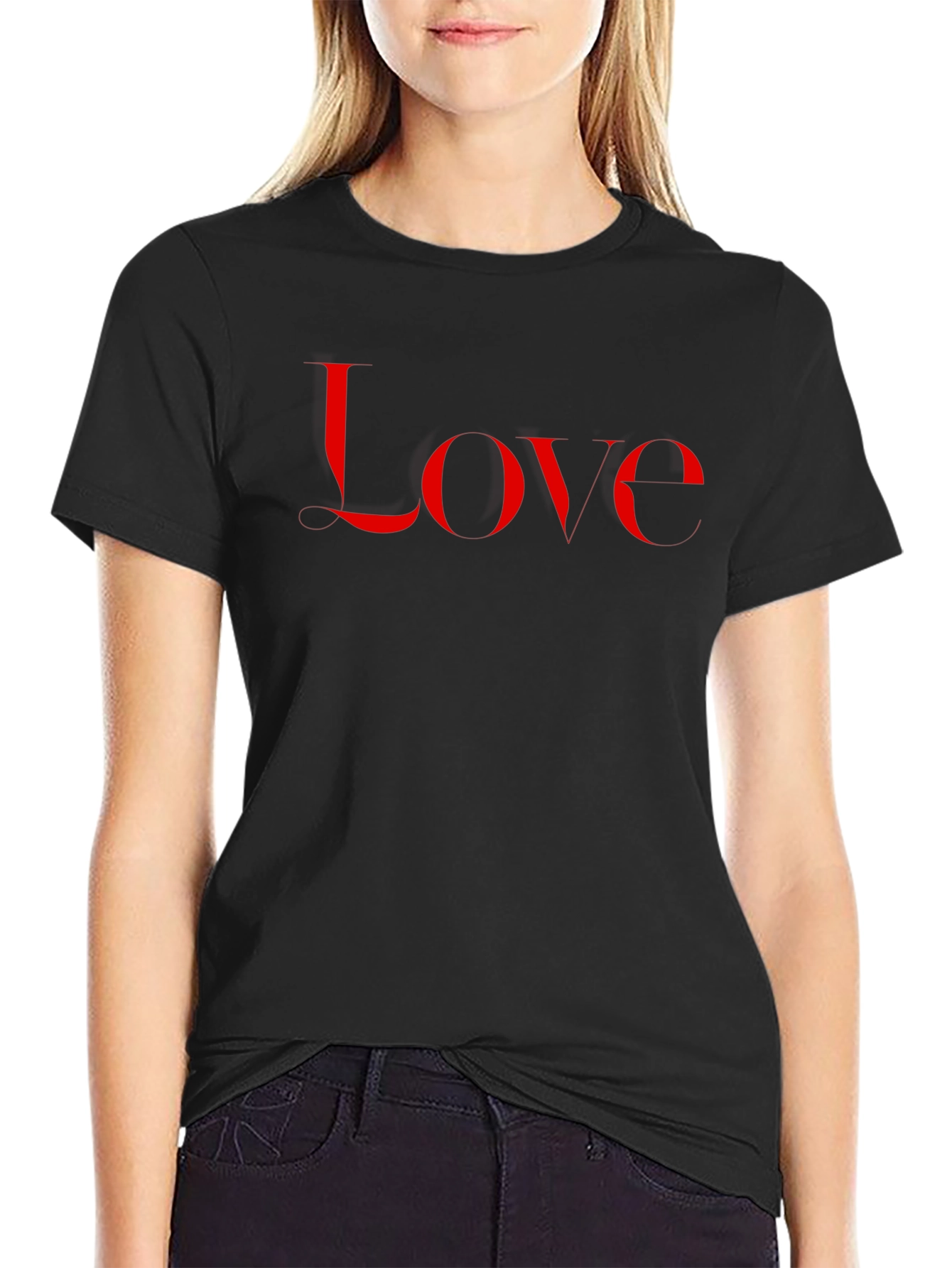 Love Graphic Tee - Stylish Black Cotton T-Shirt