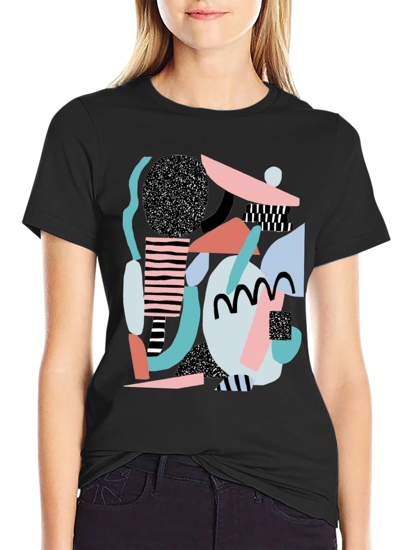 Abstract Geometric Print T-Shirt