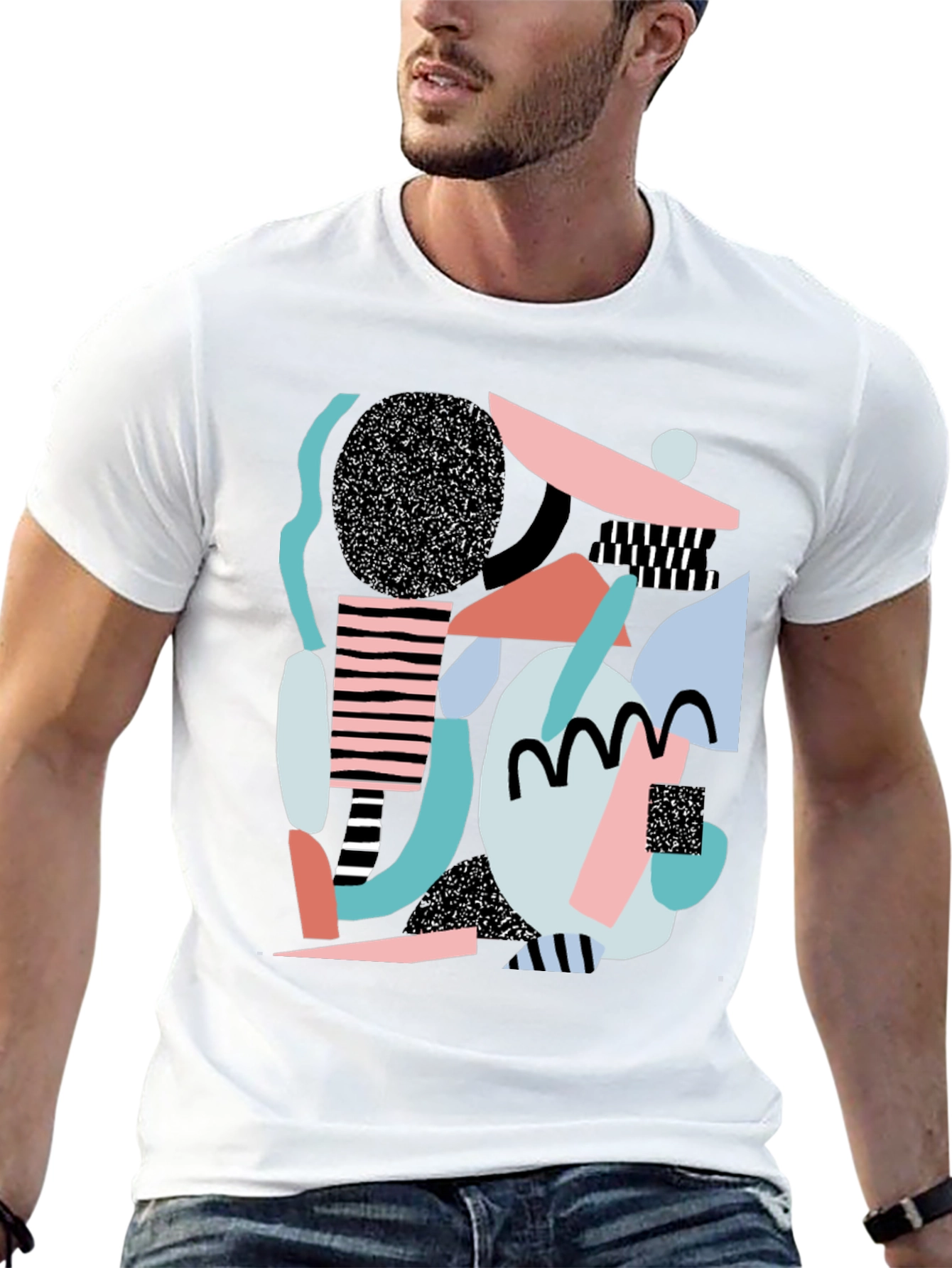 Abstract Geometric Print T-Shirt