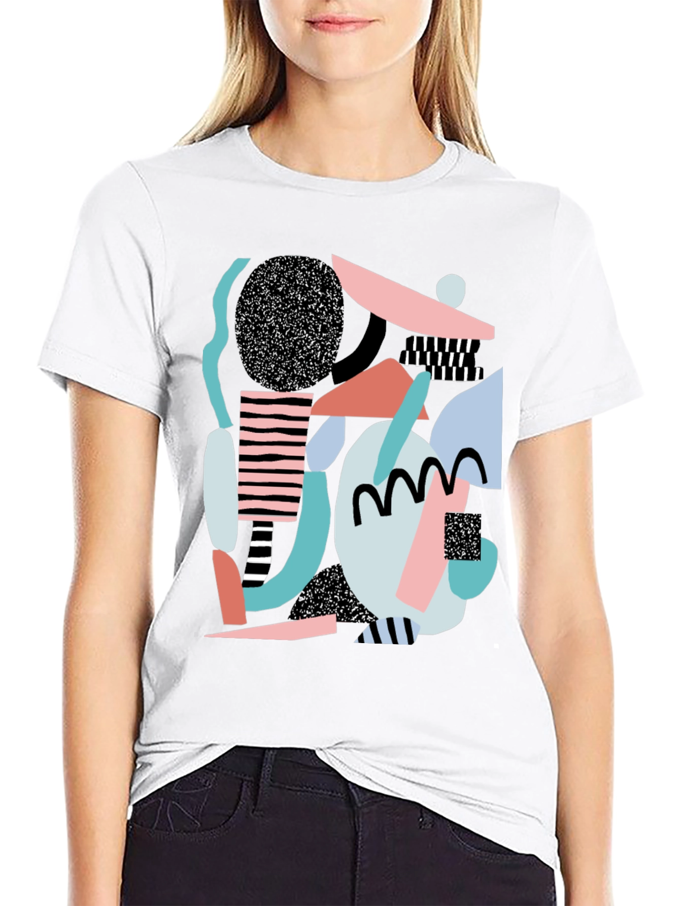 Abstract Geometric Print T-Shirt