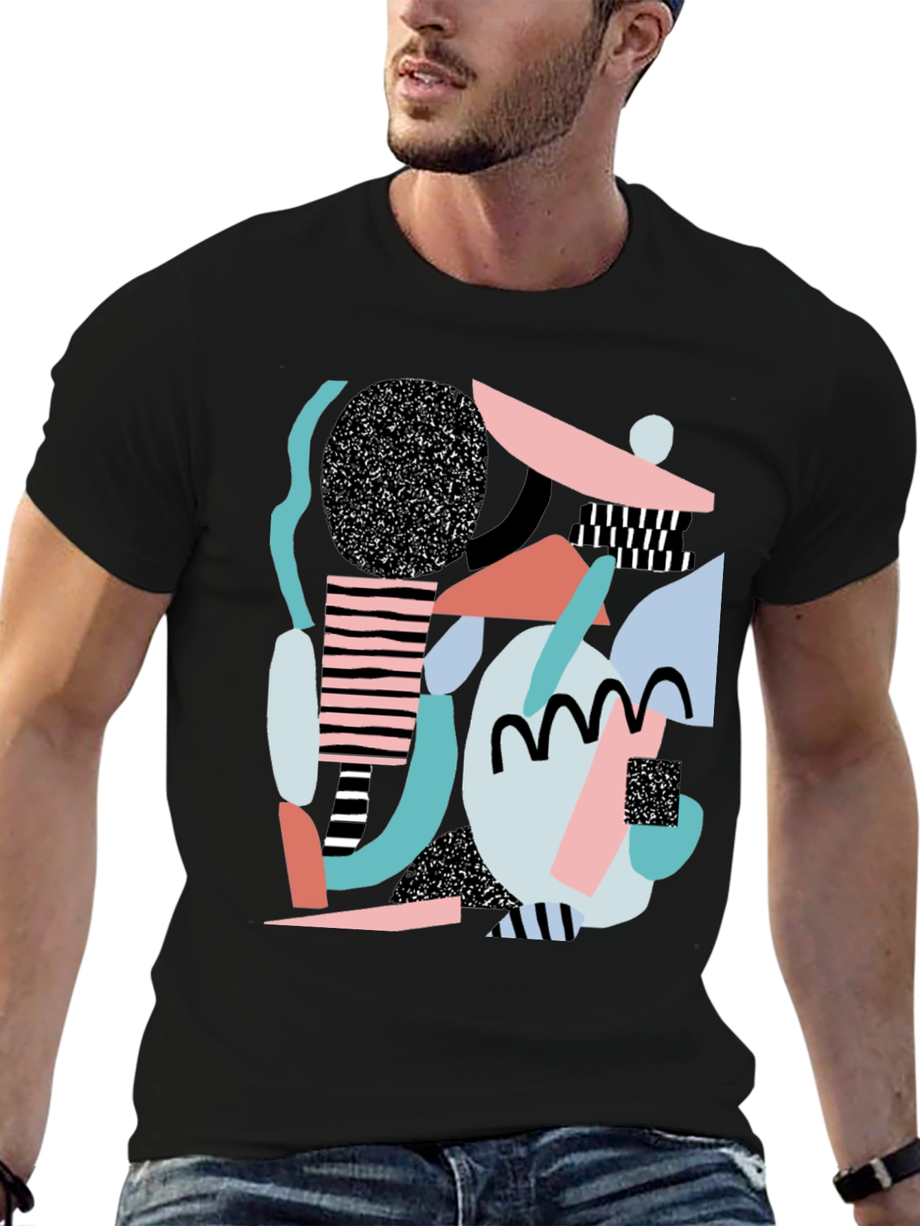 Abstract Geometric Print T-Shirt