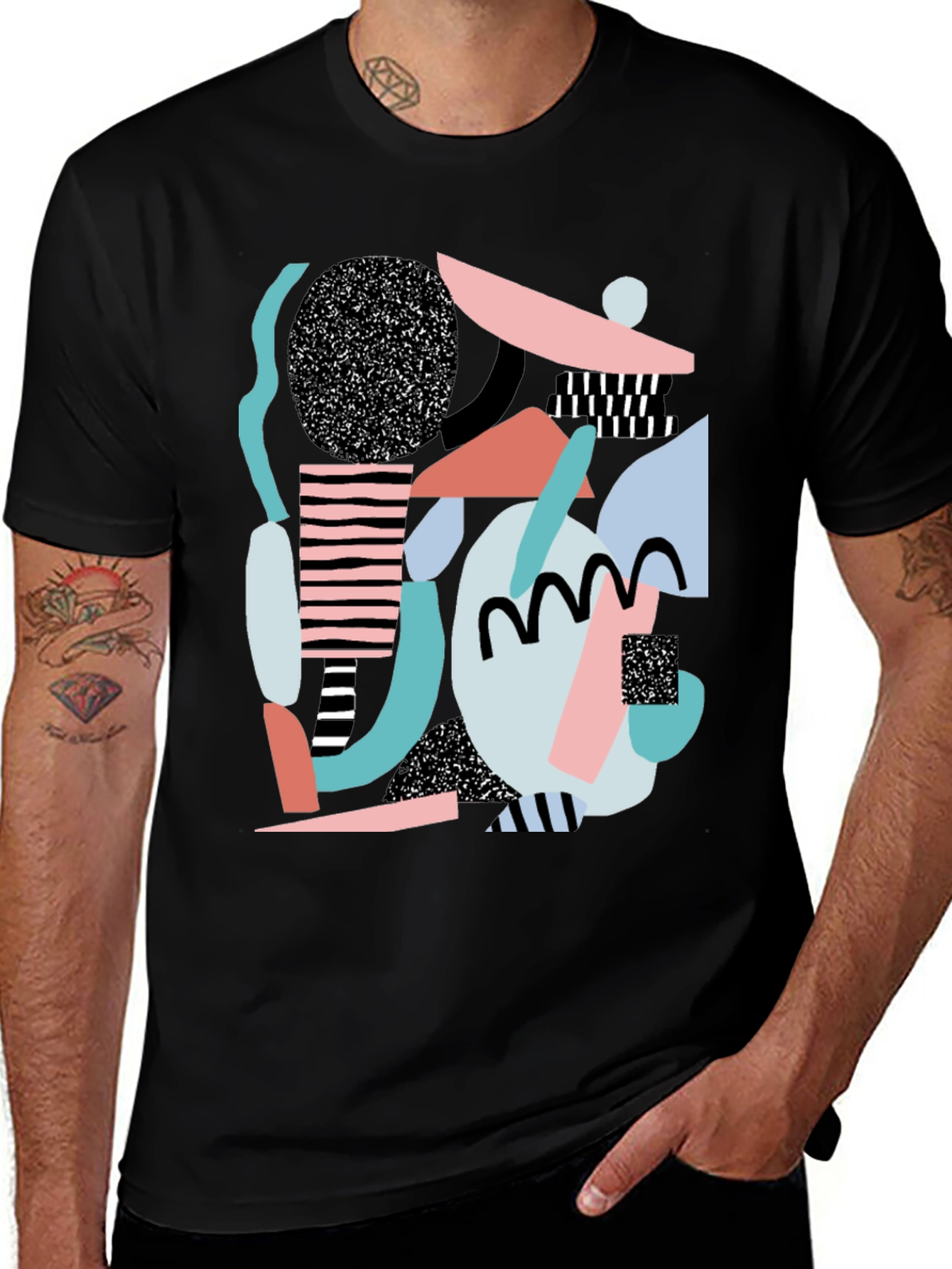 Abstract Geometric Print T-Shirt