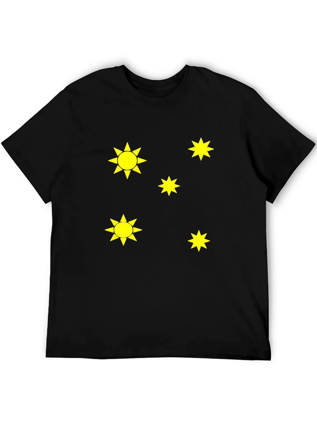 Black Tee with Star Design