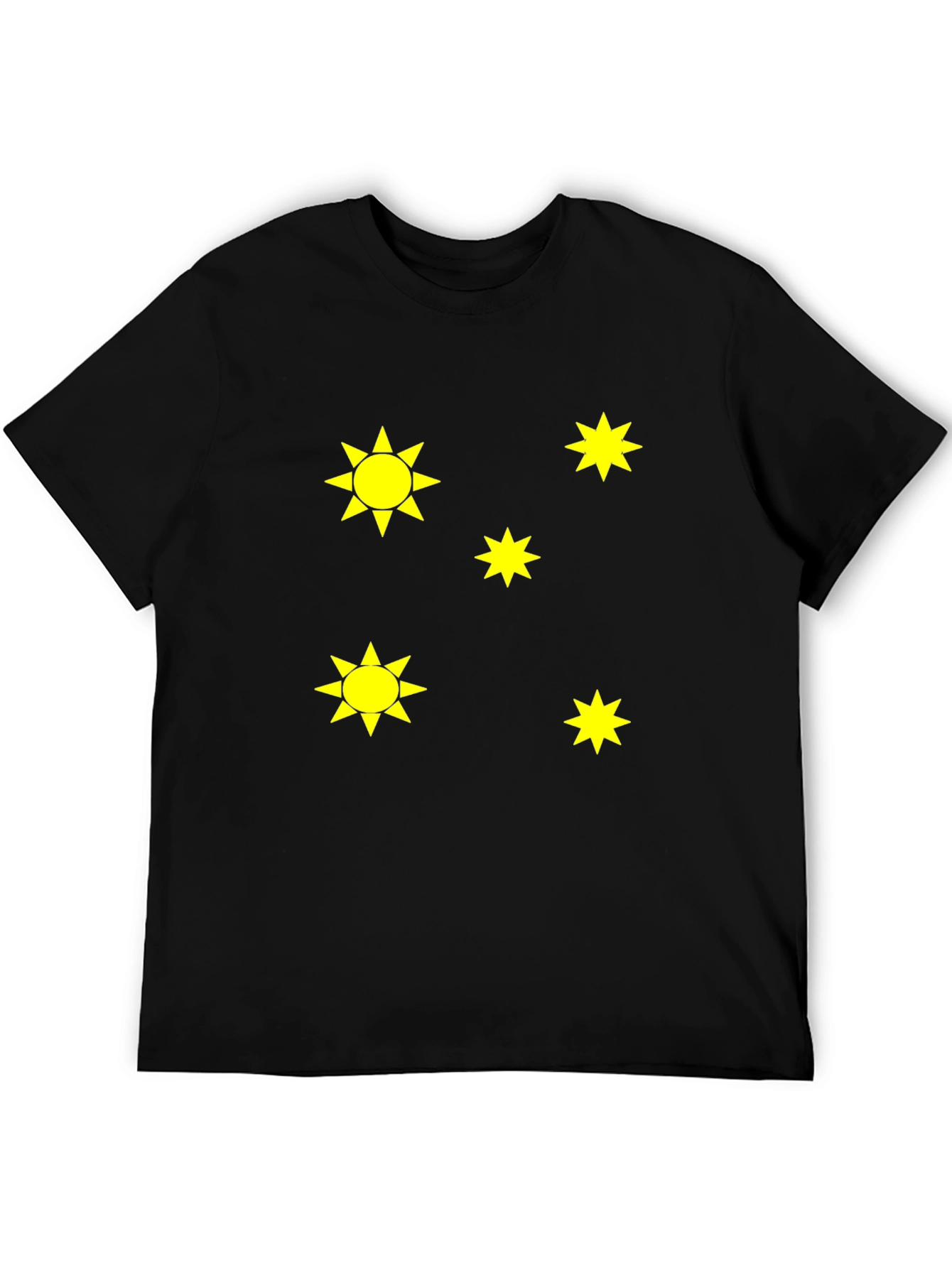 Black Tee with Star Design