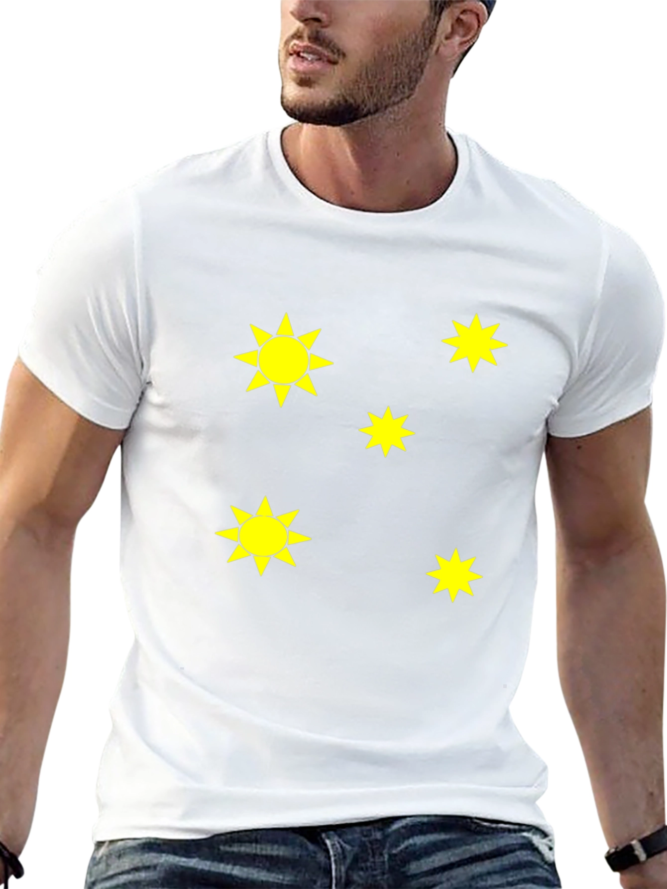 Black Tee with Star Design