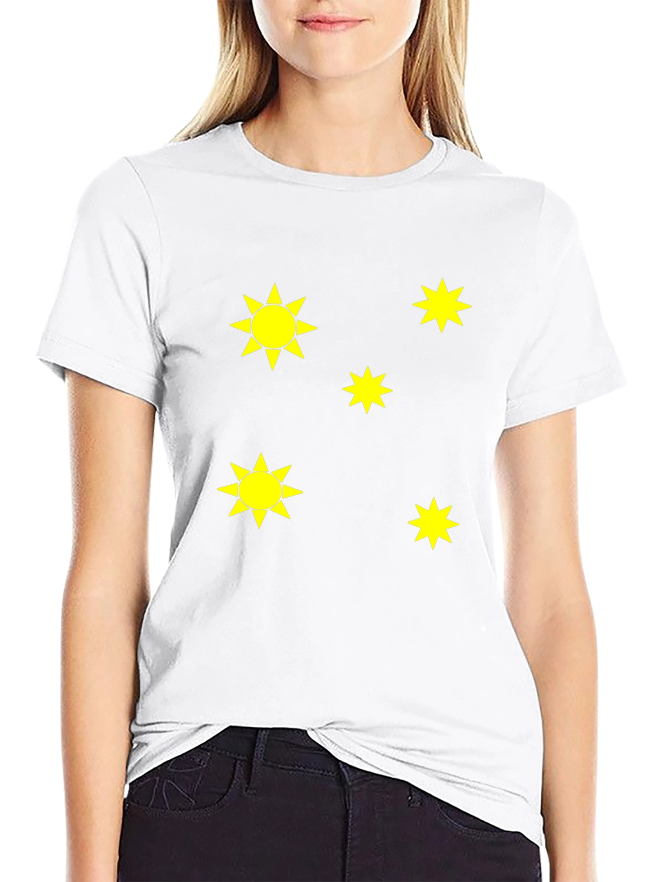 Black Tee with Star Design