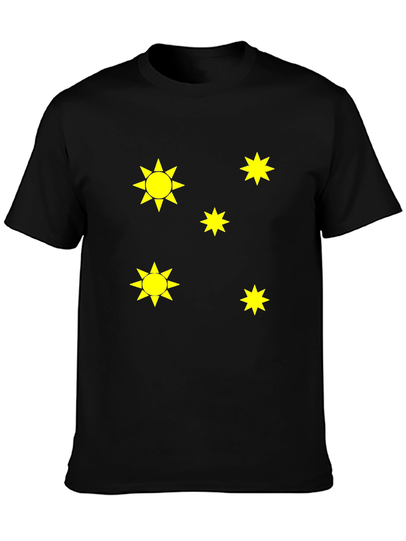 Black Tee with Star Design
