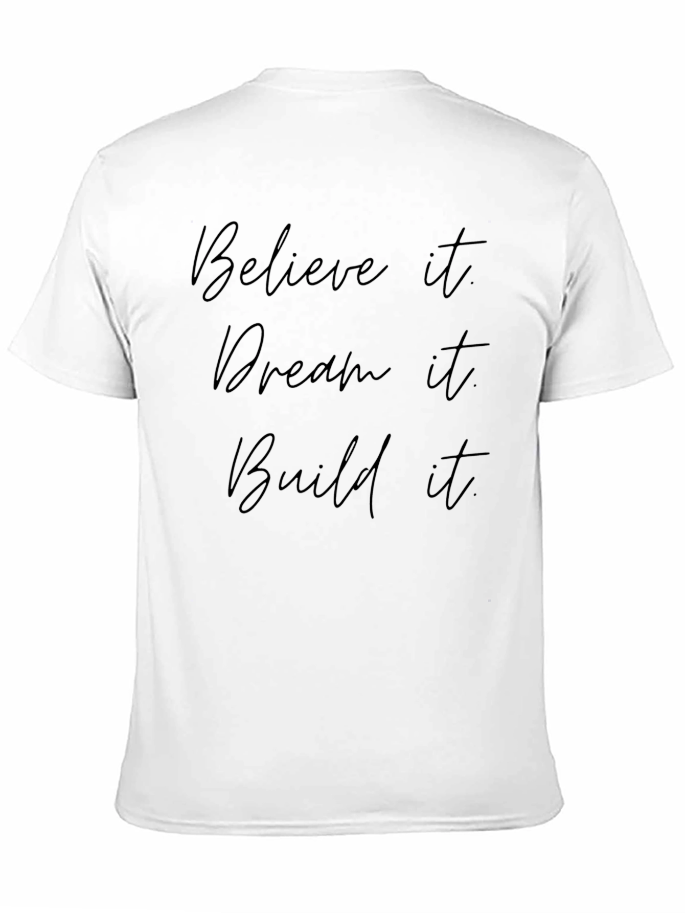 Believe Dream Build - Mens Black Graphic Tee