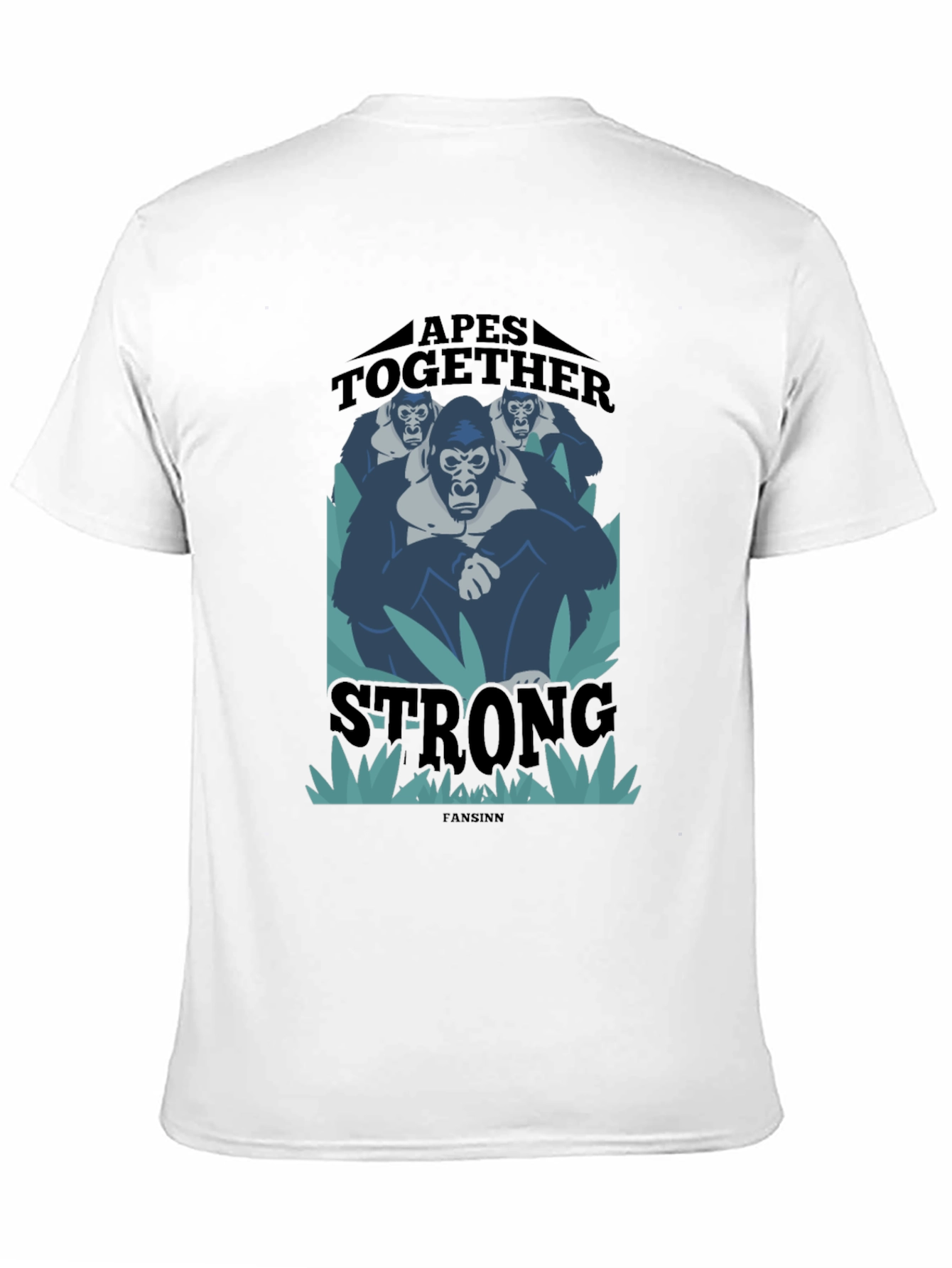 Apes Together Strong Graphic Tee - Black Cotton Blend T-Shirt