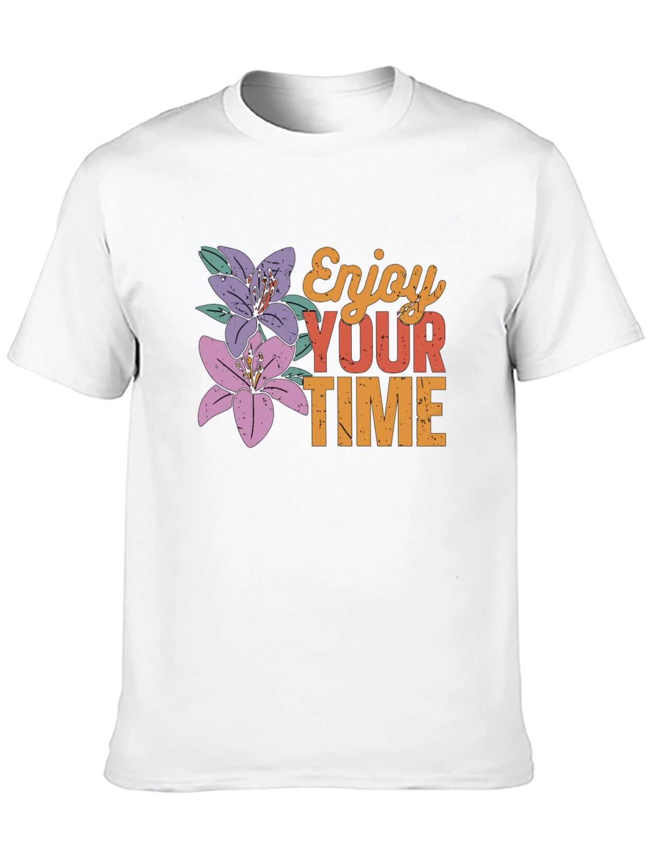 Enjoy Your Time Floral Graphic Tee