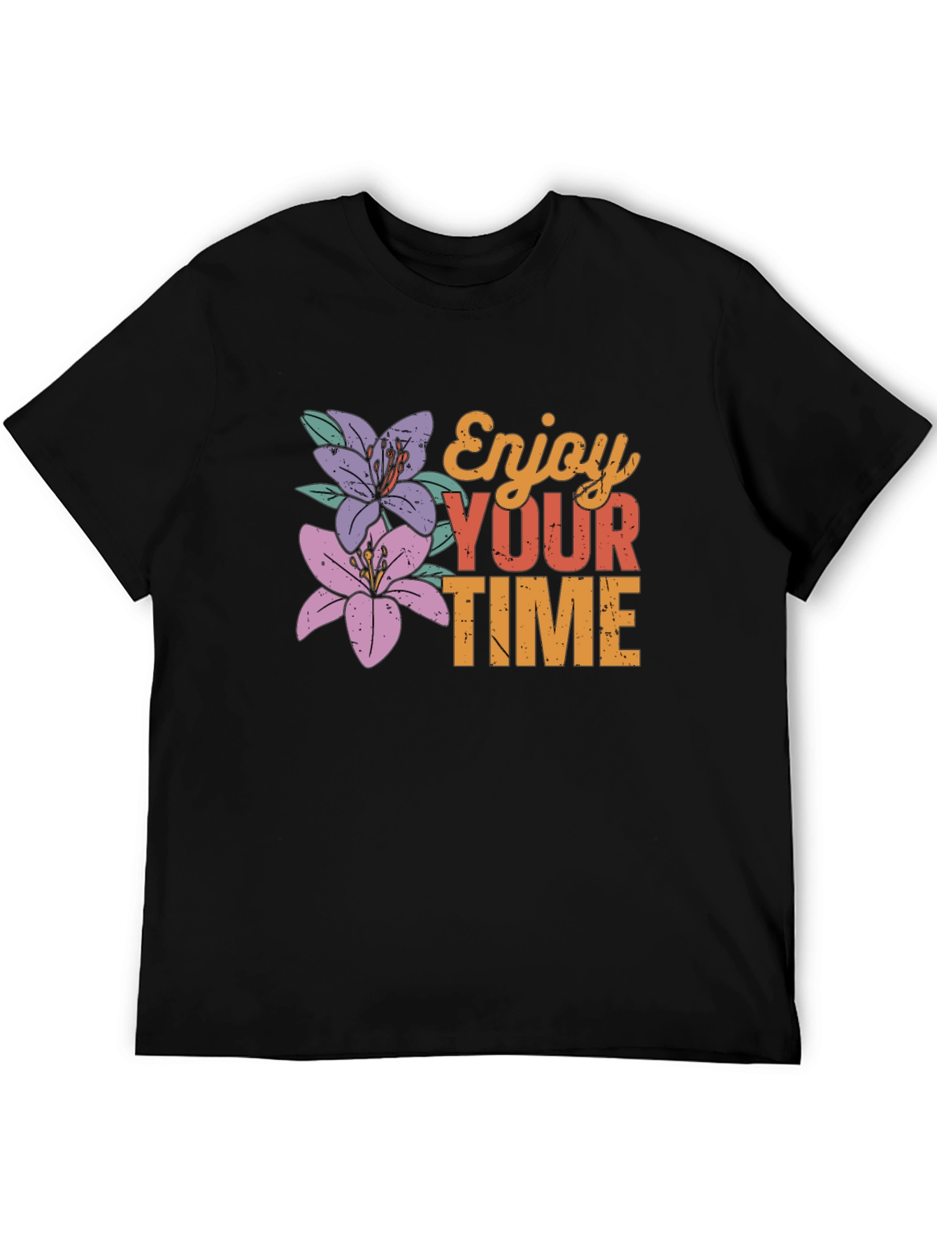 Enjoy Your Time Floral Graphic Tee