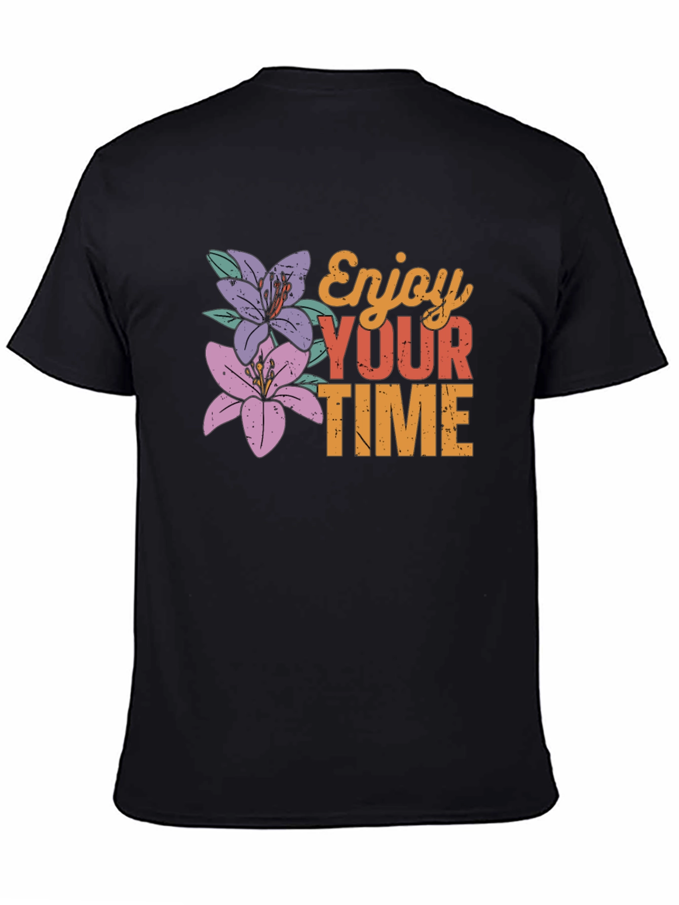 Enjoy Your Time Floral Graphic Tee