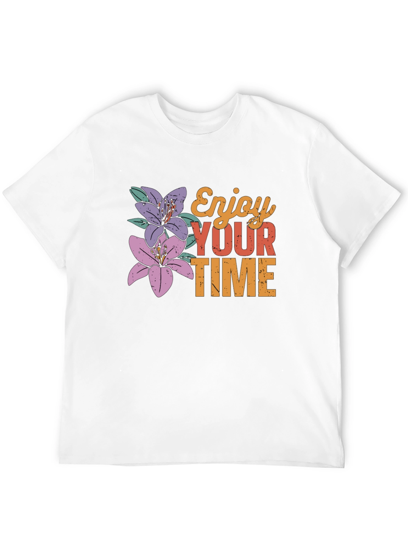 Enjoy Your Time Floral Graphic Tee