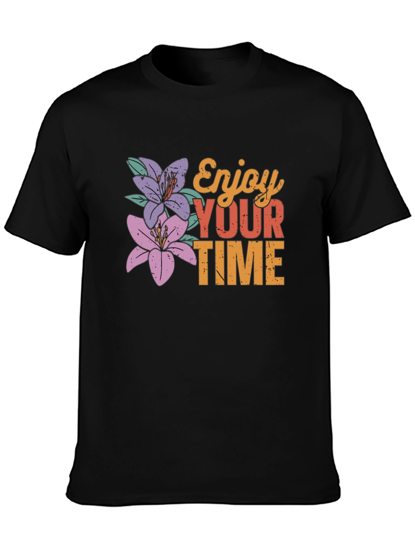 Enjoy Your Time Floral Graphic Tee