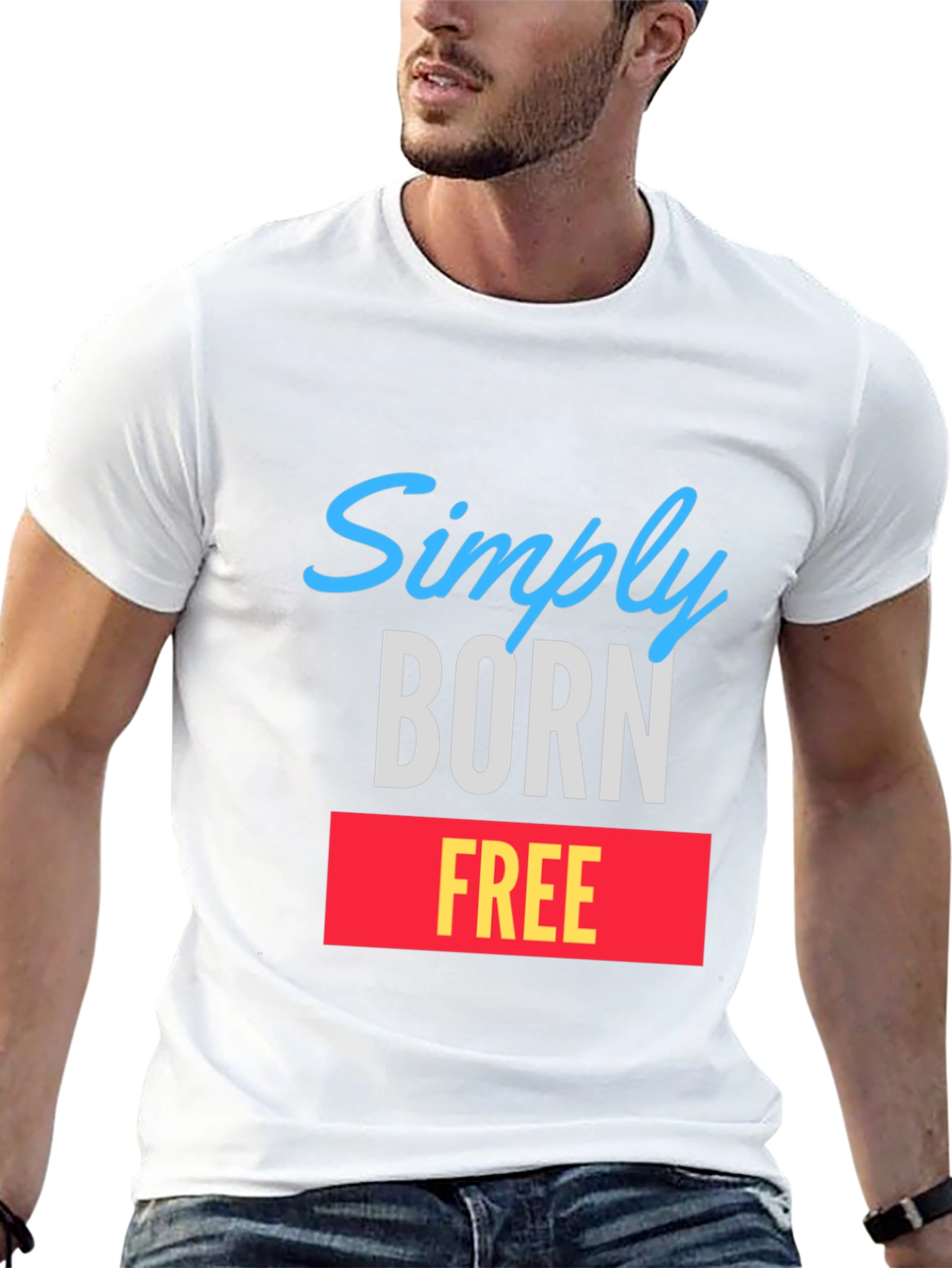 Simply Born Free Graphic Tee - Black T-Shirt