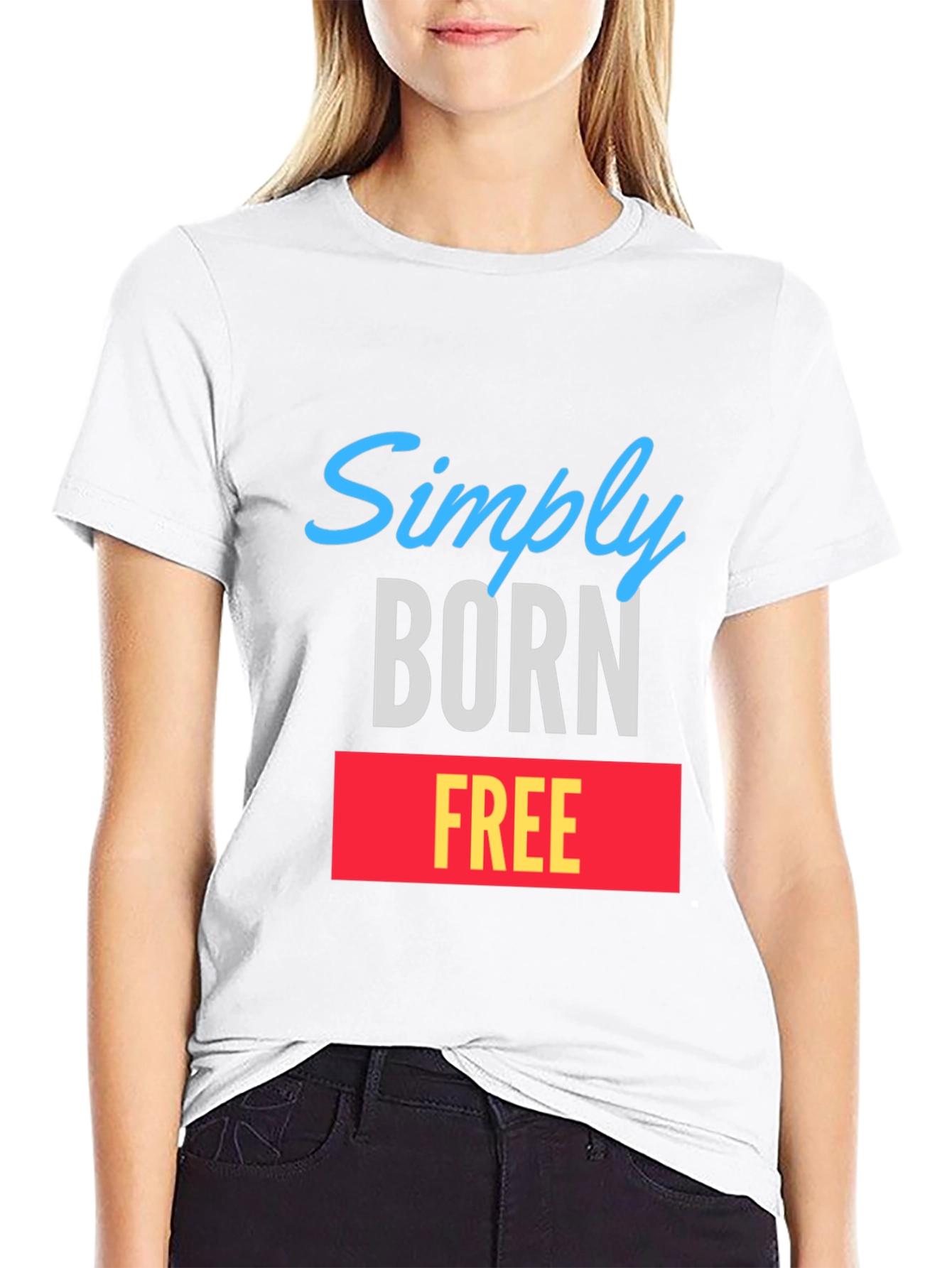 Simply Born Free Graphic Tee - Black T-Shirt