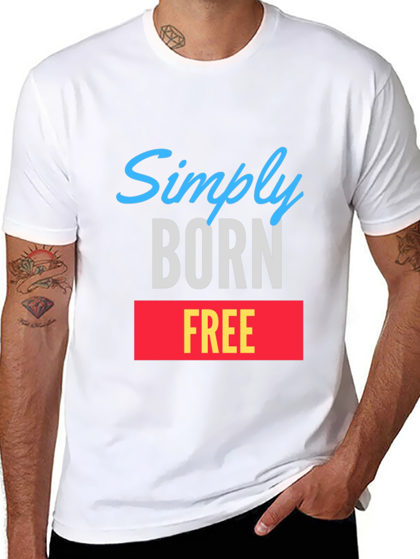Simply Born Free Graphic Tee - Black T-Shirt
