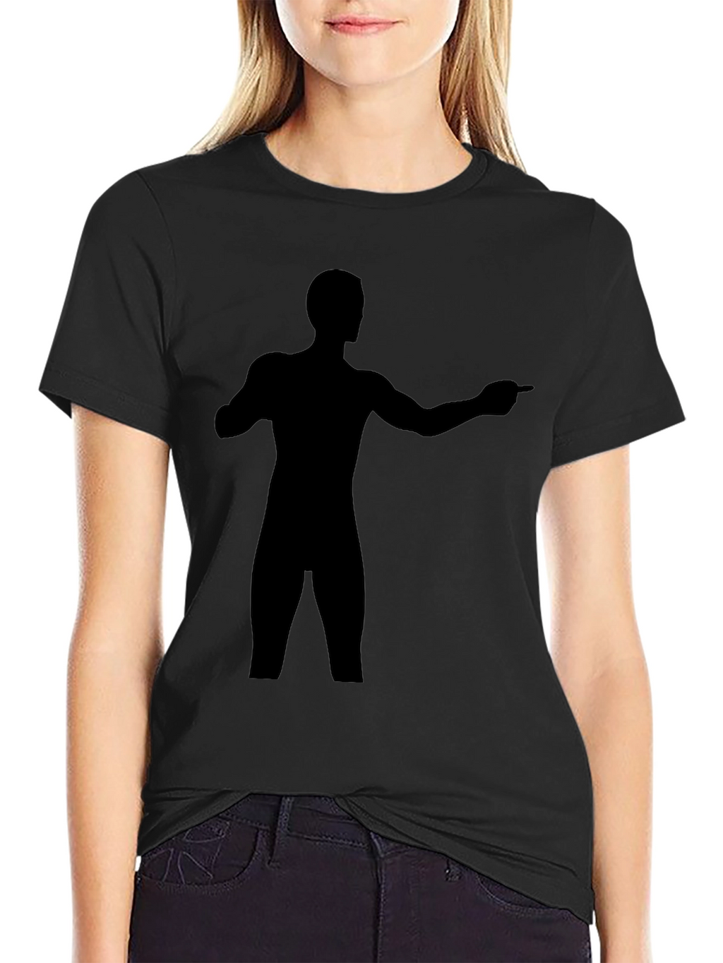 Silhouette Man Graphic Black T-Shirt