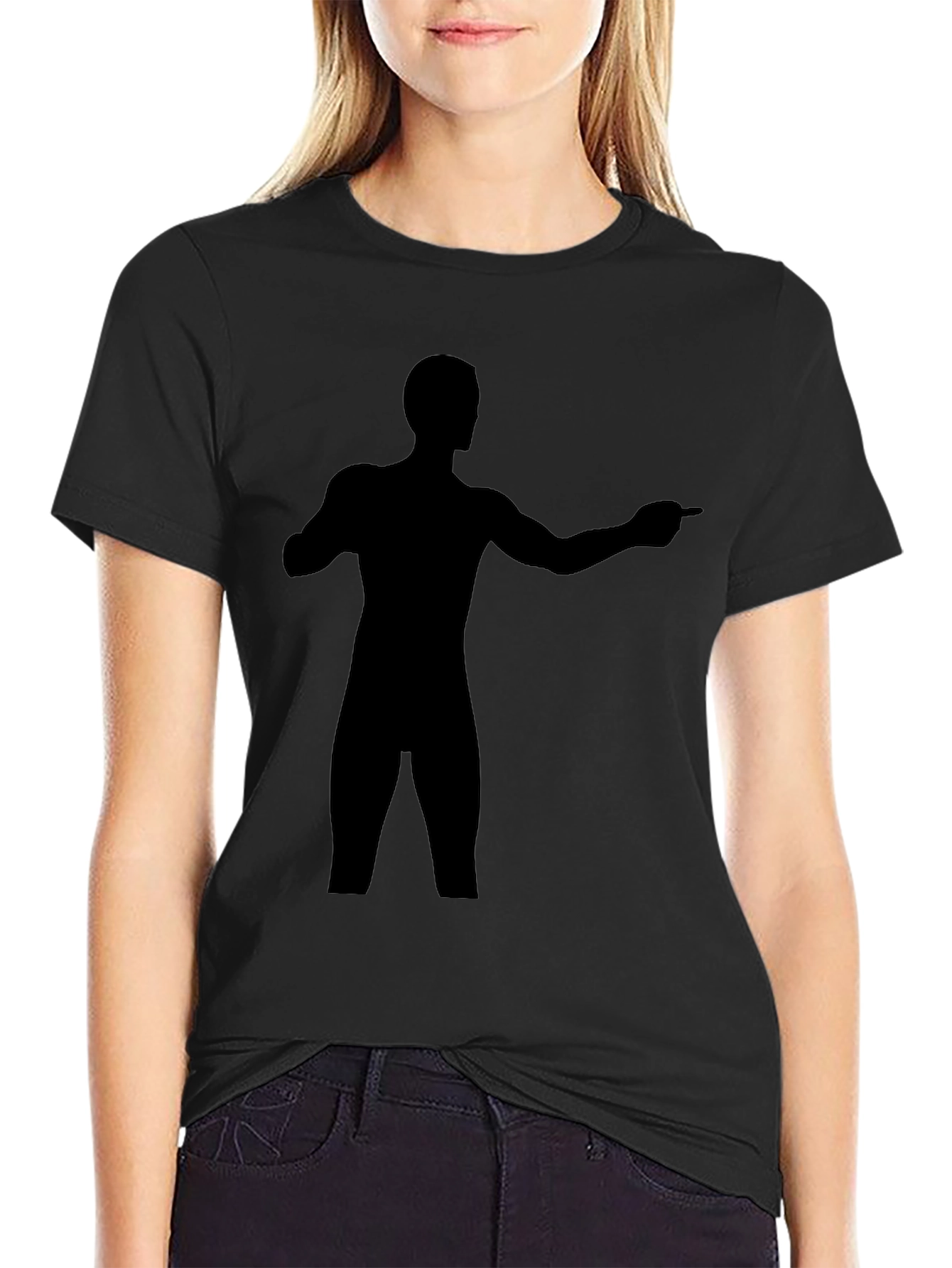 Silhouette Man Graphic Black T-Shirt