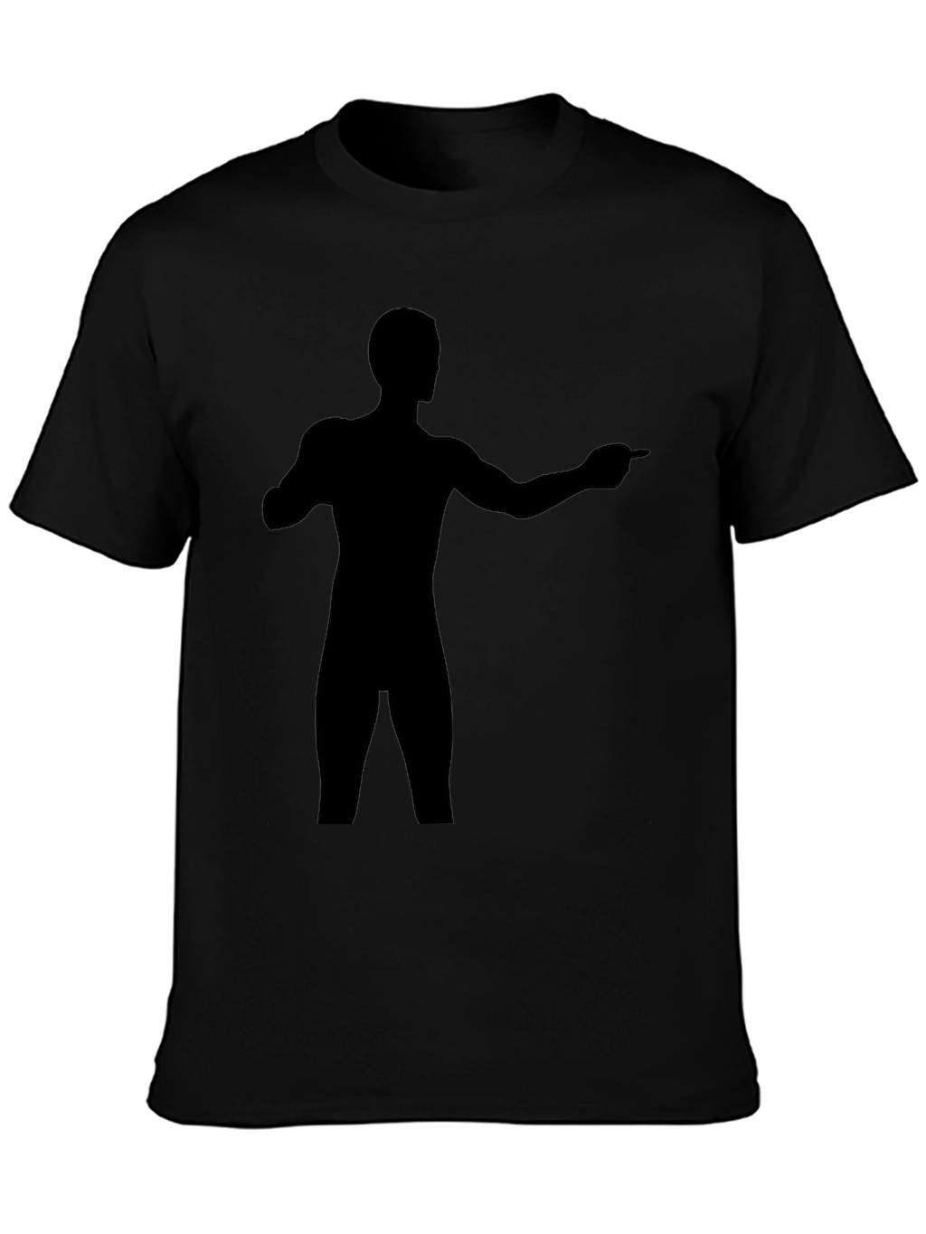 Silhouette Man Graphic Black T-Shirt