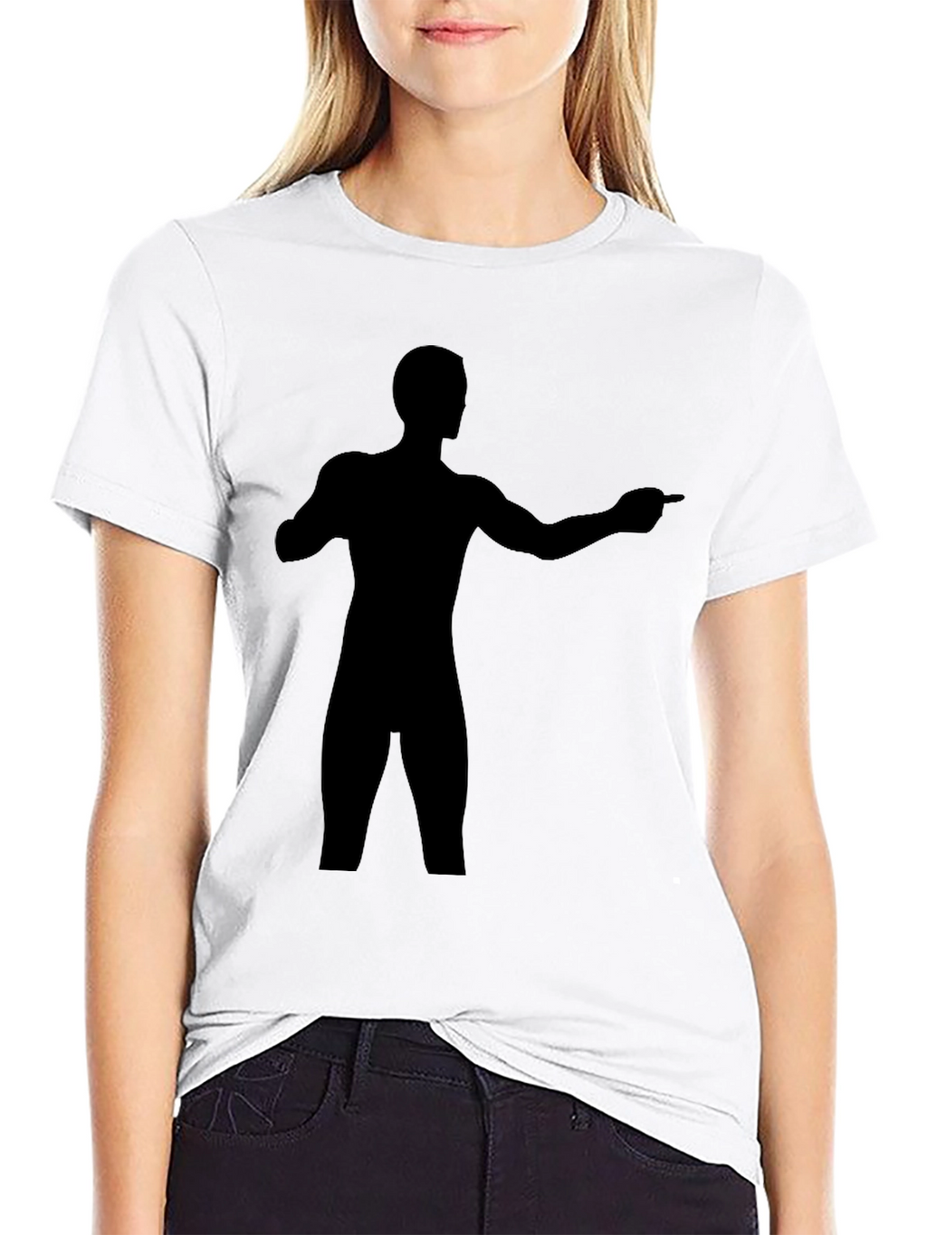 Silhouette Man Graphic Black T-Shirt