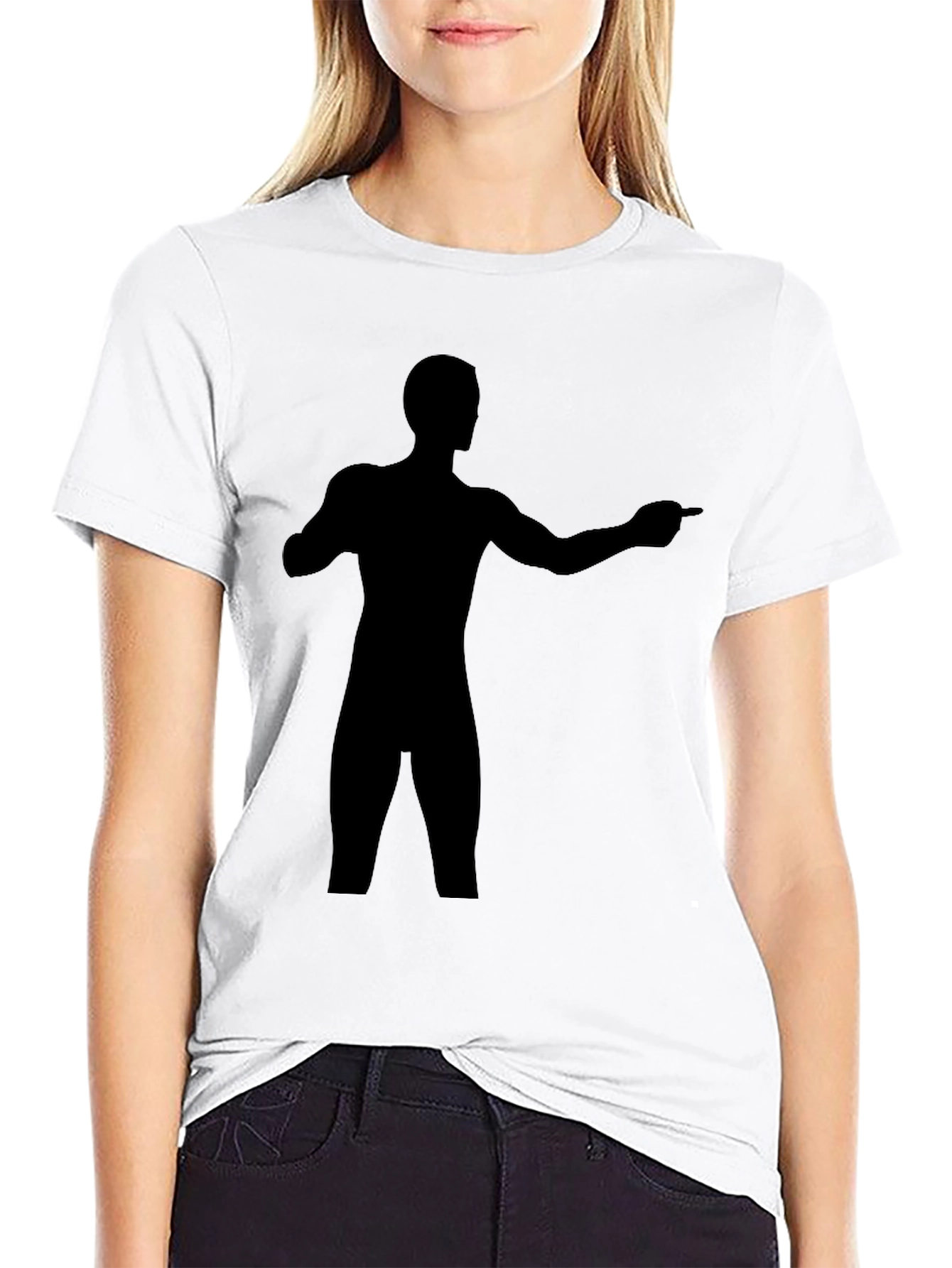 Silhouette Man Graphic Black T-Shirt