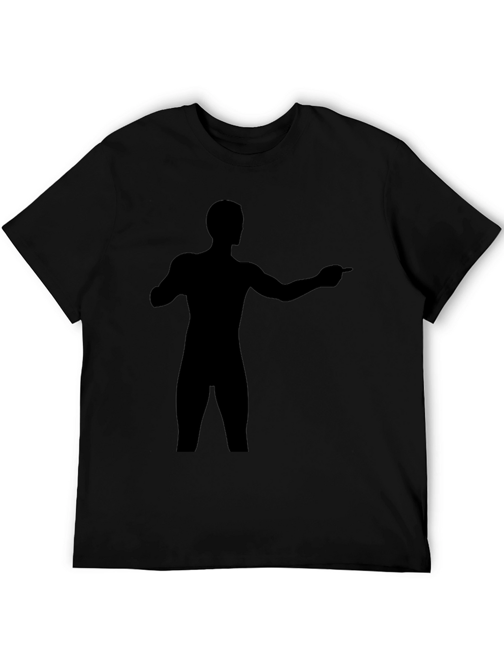 Silhouette Man Graphic Black T-Shirt
