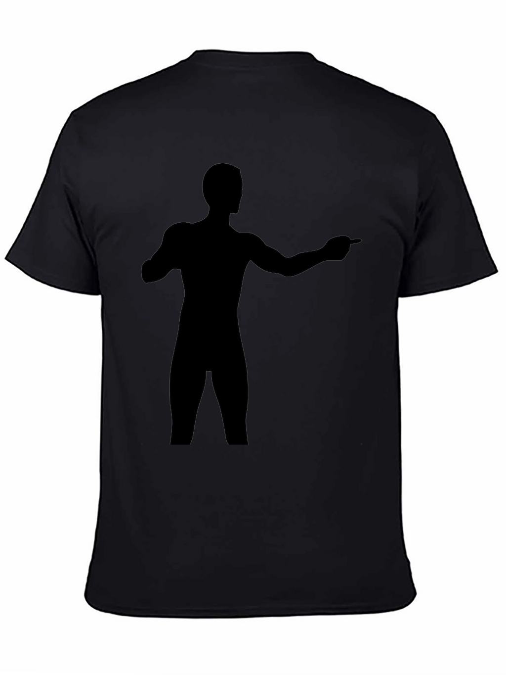 Silhouette Man Graphic Black T-Shirt