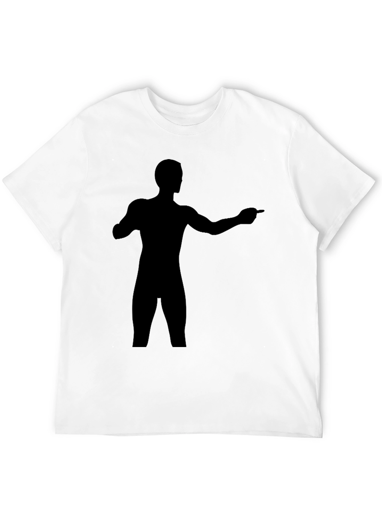 Silhouette Man Graphic Black T-Shirt