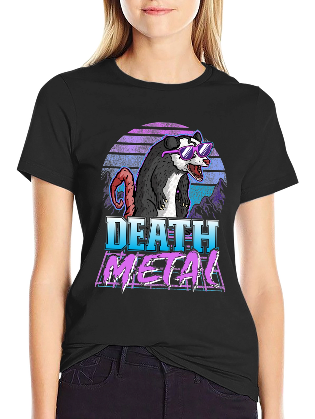 Death Metal Opossum Graphic Tee