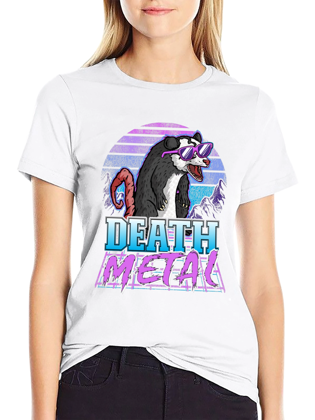 Death Metal Opossum Graphic Tee