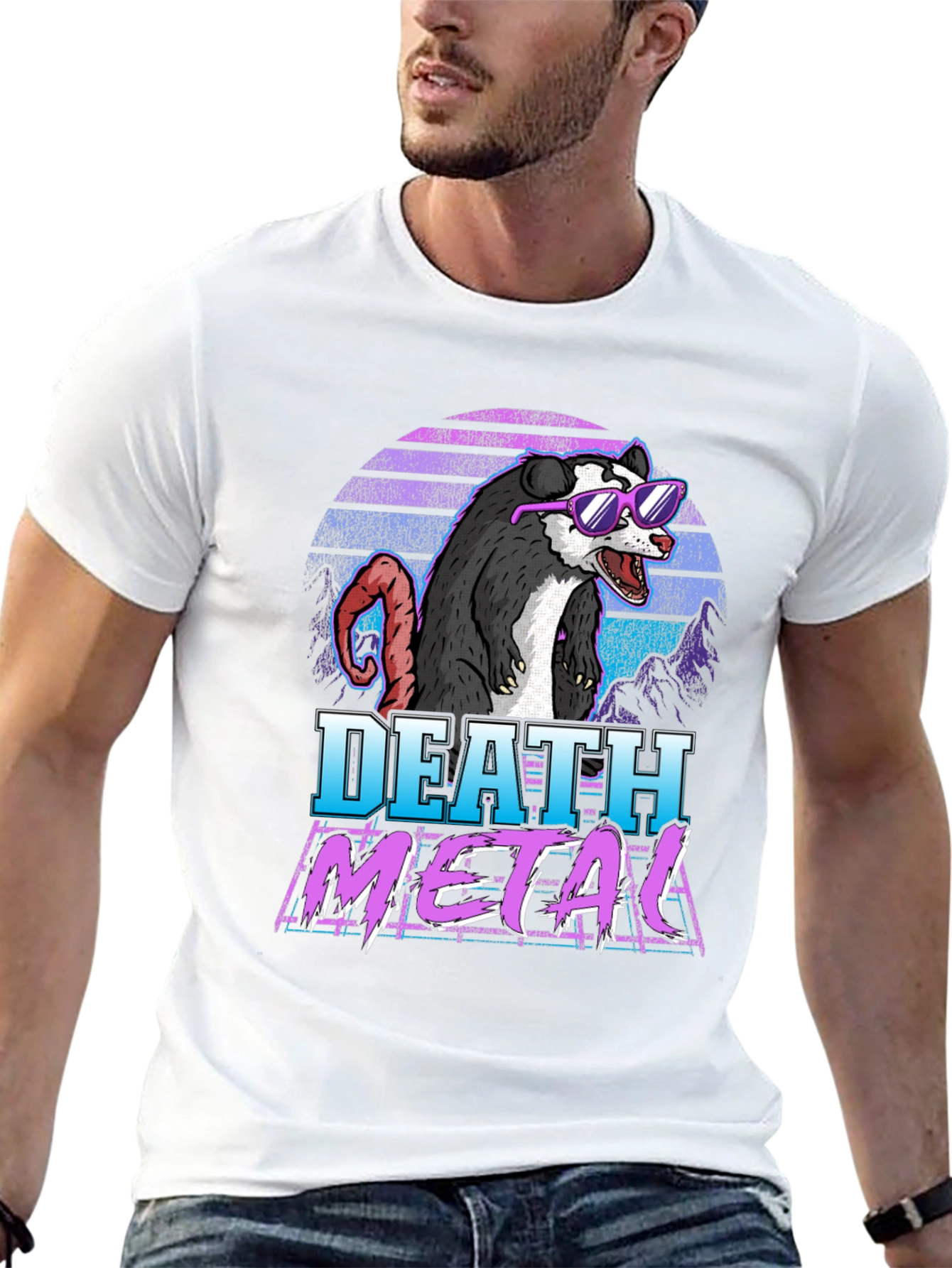 Death Metal Opossum Graphic Tee