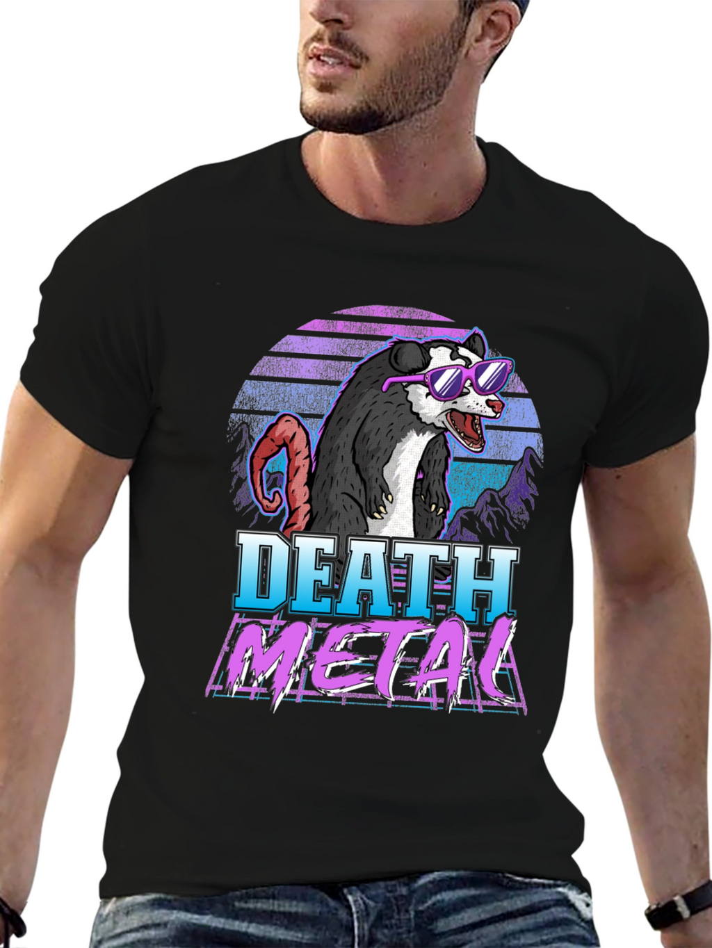 Death Metal Opossum Graphic Tee