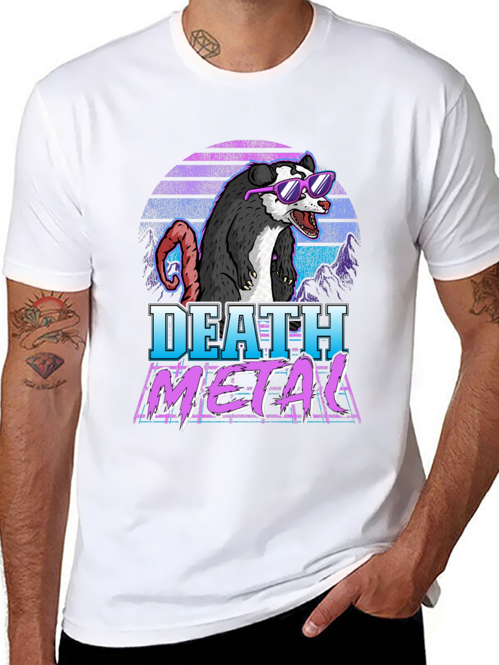 Death Metal Opossum Graphic Tee