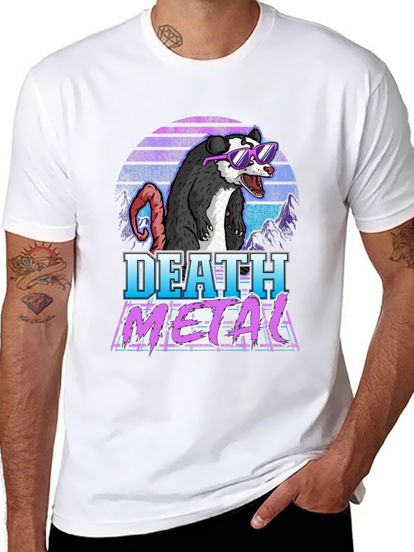Death Metal Opossum Graphic Tee