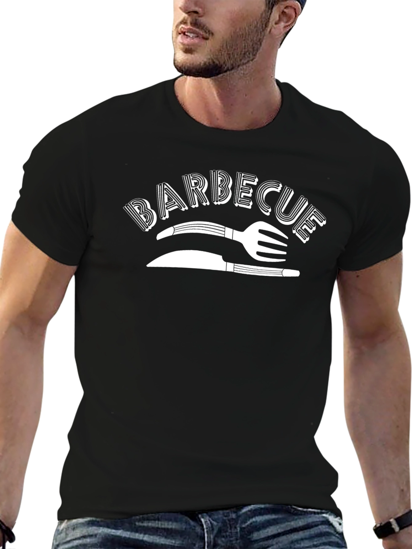 BBQ Graphic Tee - Mens Black T-Shirt