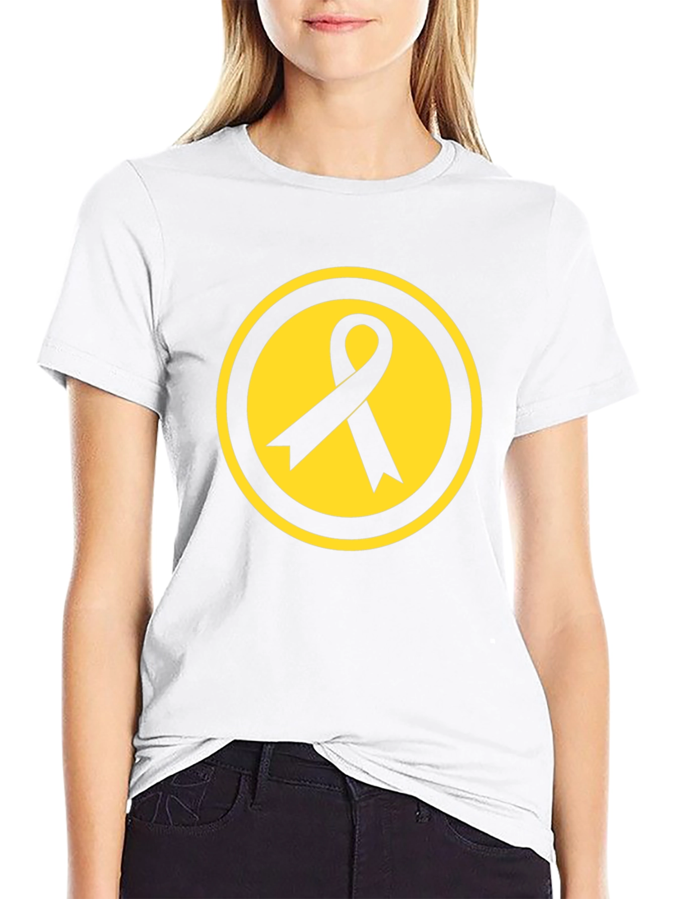 Awareness Ribbon Graphic Tee - Black
