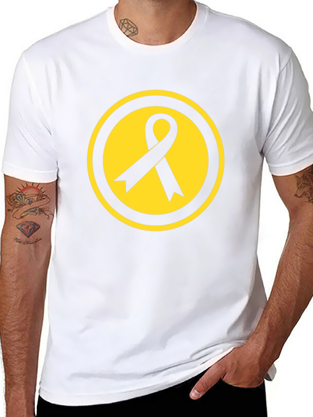Awareness Ribbon Graphic Tee - Black